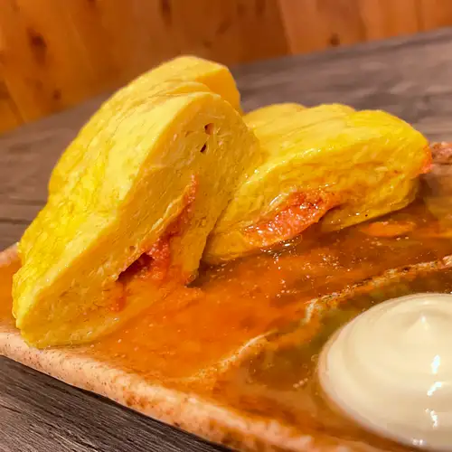 明太だし巻き卵あんかけ