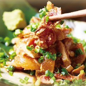 地鶏わさび醤油