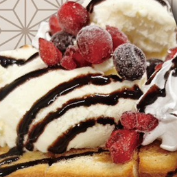 ハニートースト(アイスのせ)/チョコハニートースト