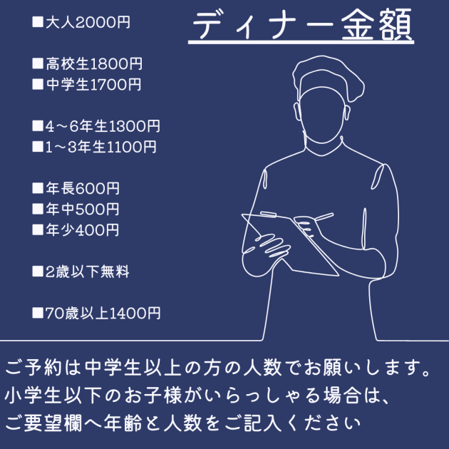 ディナー】当店食べ放題メニューのみです。お子様料金確認はこちらへ ...