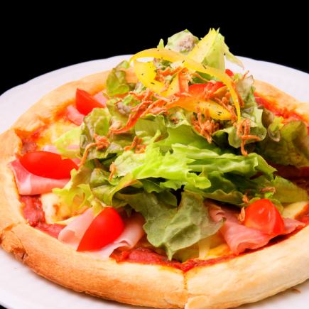 "ミックスPIZZA+鴨のカルパッチョ+フライドポテト"付き!2H飲み放題コース 全7品 3500円!
