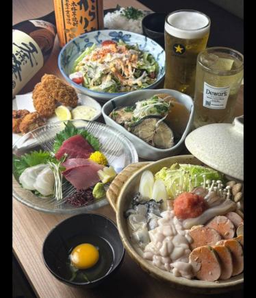 非常适合年末聚会!享用我们的痛风火锅套餐,品尝清酒和威士忌,套餐还包含无限畅饮的生啤。