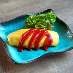 Ketchup omelet rice