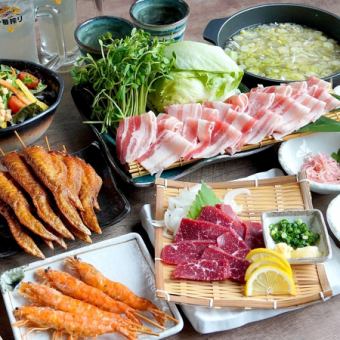 【とめ手羽&みぞれつゆしゃぶコース】瓶ビール込3H飲み放題付!全9品=5000円