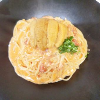 【僅限午餐】番茄奶油義大利麵套餐配北海道特產海膽