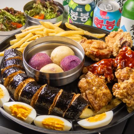 【モッパンセット】選べるチキン3種含む全6品 1人前1800円(税込)