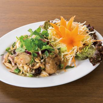 Thai style mushroom salad / minced pork tremon grass lettuce wrap
