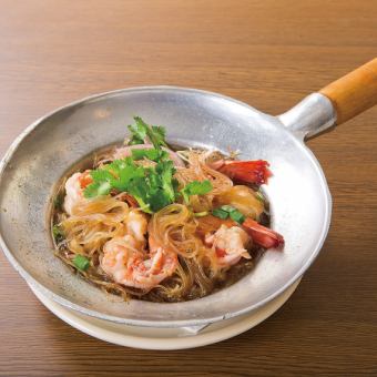 Steamed shrimp and vermicelli