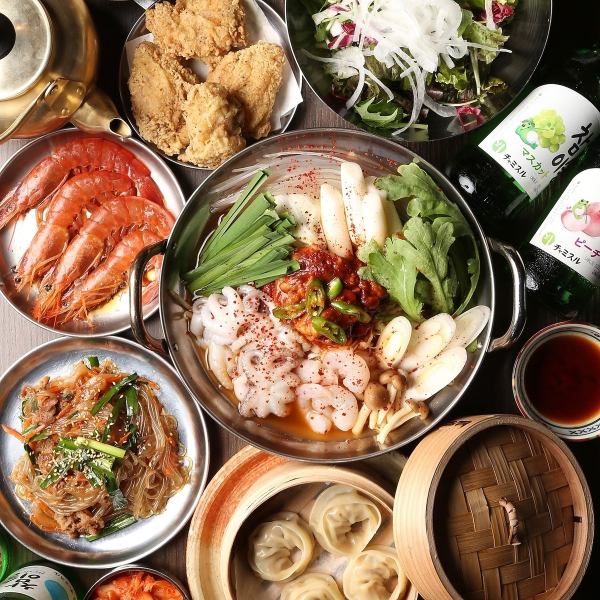 Includes 120 minutes of all-you-can-drink! Korean gyoza hotpot course with 9 dishes for 3,500 yen! Recommended for banquets and drinking parties!