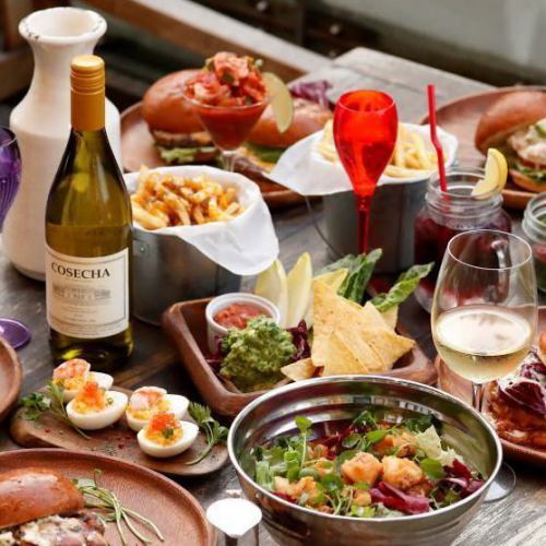 A variety of Hawaiian foods