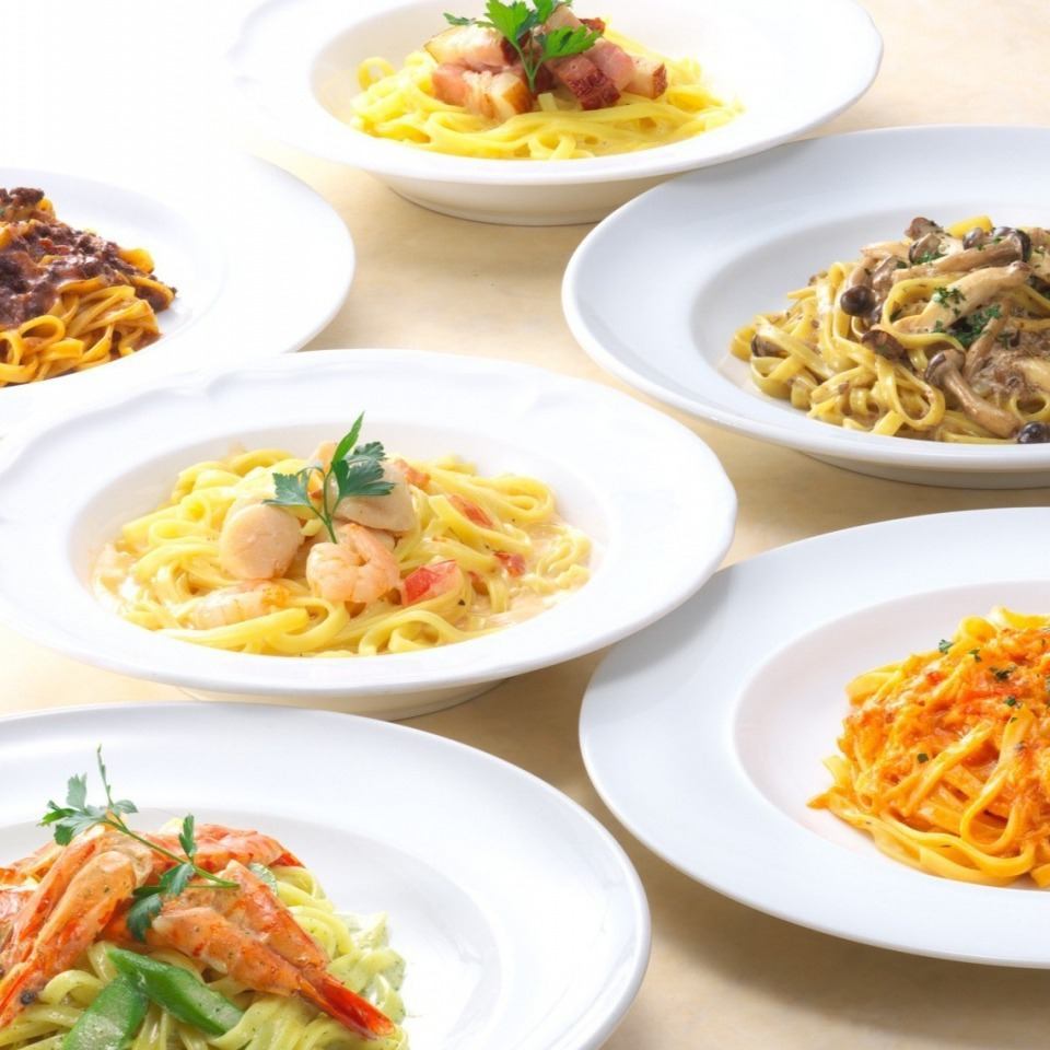 パスタランチあり♪サラダ,ドリンク,ドルチェのバイキング付