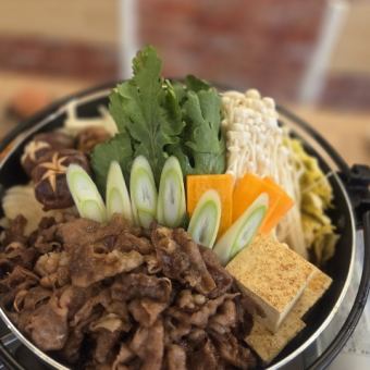 歓送迎会にちょうどいい2時間飲み放題付】牛すき焼き鍋◇6,800円(税込)