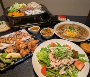 2.5時間飲み放題付 【鶏づくしコース】 全8品 税込4000円 ★完全個室確約★