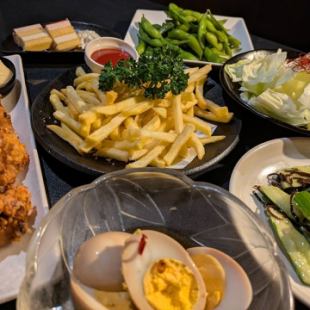 3時間飲み放題付【お手軽のんべえコース】お料理全7品税込3，500円★完全個室確約★