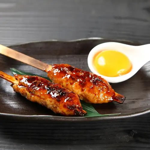鴨つくね串・たれ月見