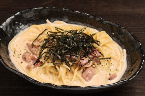 イカ塩辛クリームパスタ