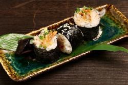 海老と山椒の天巻き