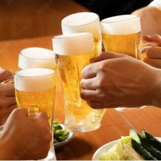 【当日予約OK】人気の生ビールもOK!50種以上から選べる2時間単品飲み放題1600円