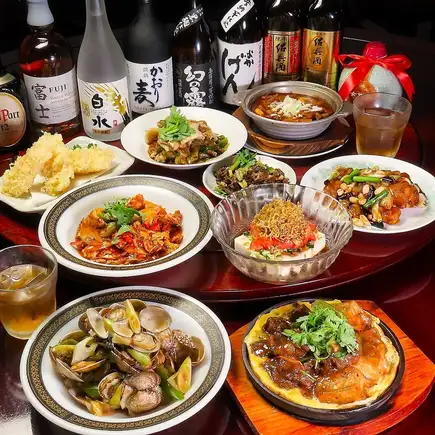 【ご宴会コース料理】大海老・季節高級魚・アワビ・フカヒレなど豪華食材で織りなすコース