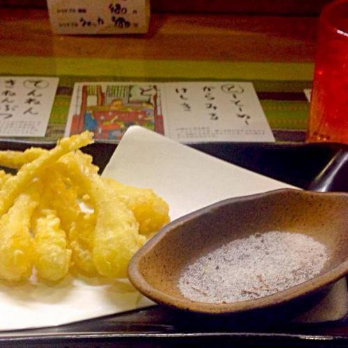 Island rakkyo tempura