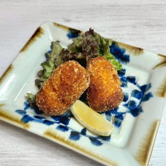 手作りカニクリームコロッケ