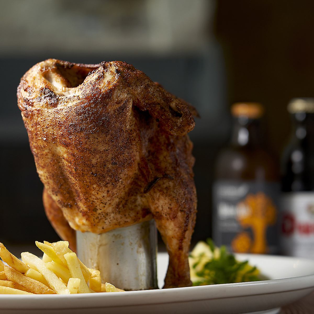N9Y's famous beer can chicken ☆ Soft and crispy on the outside thanks to the steam from the beer!