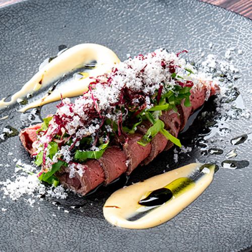 Hokkaido roast beef carpaccio style Venetian style