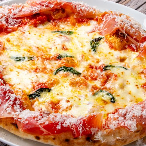 Raw ham and Hokkaido Margherita