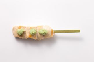 Chicken breast wasabi skewer