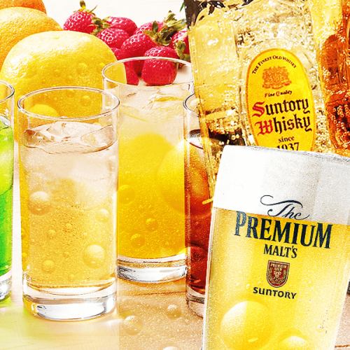 コースに+1,500円でお酒の飲み放題も!