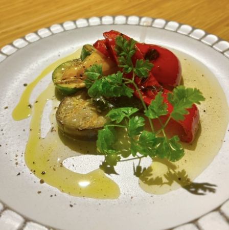 グリル野菜のハーブマリネ