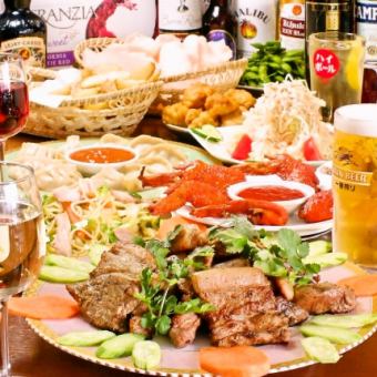 [Course with draft beer ＼All-you-can-eat and drink 7 dishes 2 hours all-you-can-drink course/] 5000 yen ⇒ Special 3500 yen ≪Same-day reservation OK≫