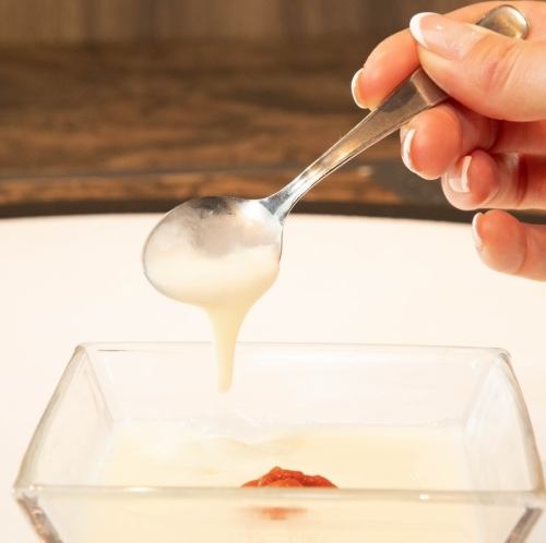 Homemade apricot tofu