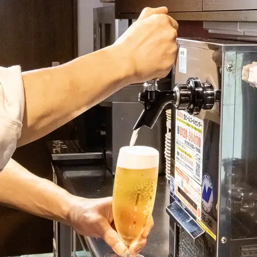 店だから味わえる生ビール