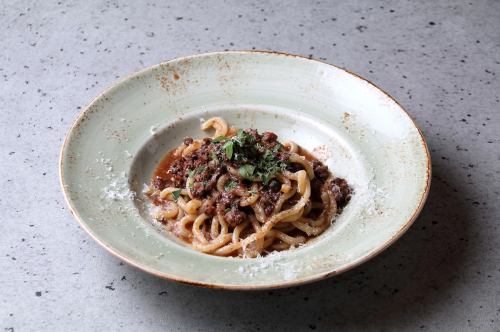 Coarsely ground beef wood-fired bolognese