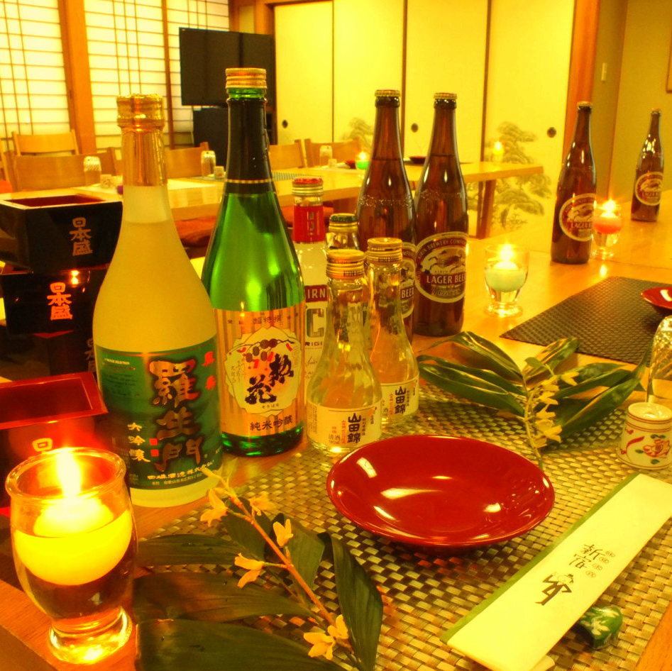 可以无限畅饮！您可以在宽敞的包间内享用日式宴会。