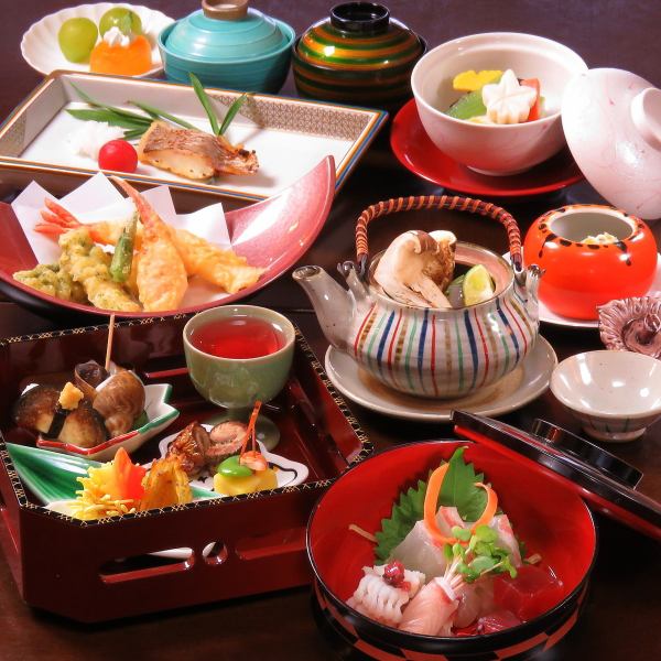 [用于娱乐和会议]季节性生鱼片，烤鲜鱼，“怀石料理” 4400日元起。伟大的周年纪念！