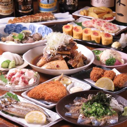 Counter only: Manpuku Course (3-hour all-you-can-drink) 7,000 yen per person (tax included)