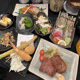 Special course [2 hours all-you-can-drink included] 11 dishes including thickly sliced beef tongue, seasonal sashimi, and assorted skewers 5,500 yen (tax included)