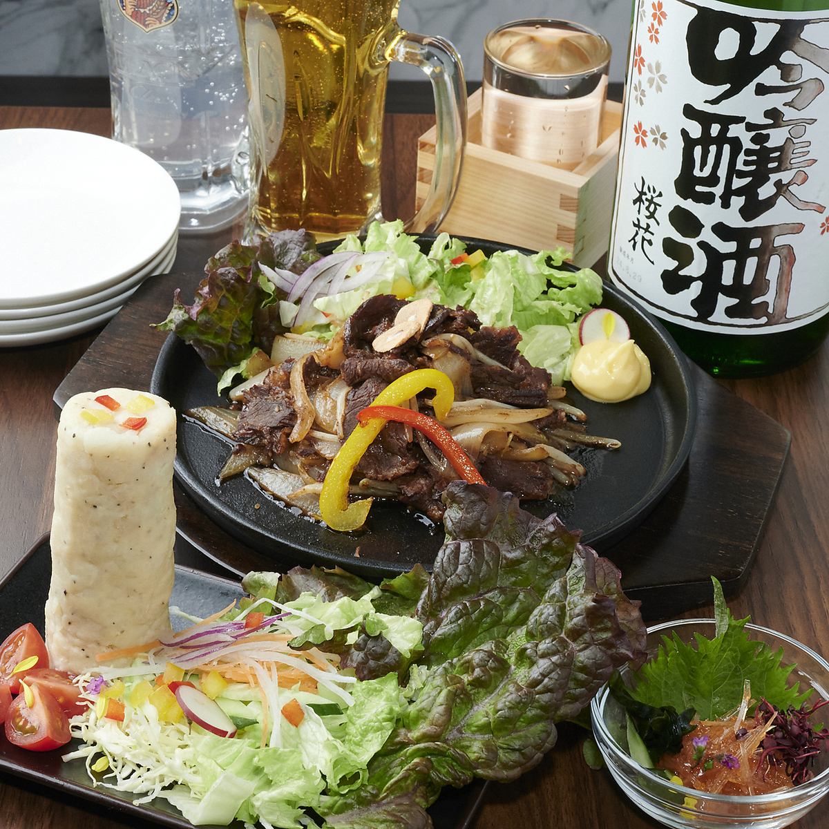単品飲み放題もご用意しております！お手頃価格の鉄板料理と♪