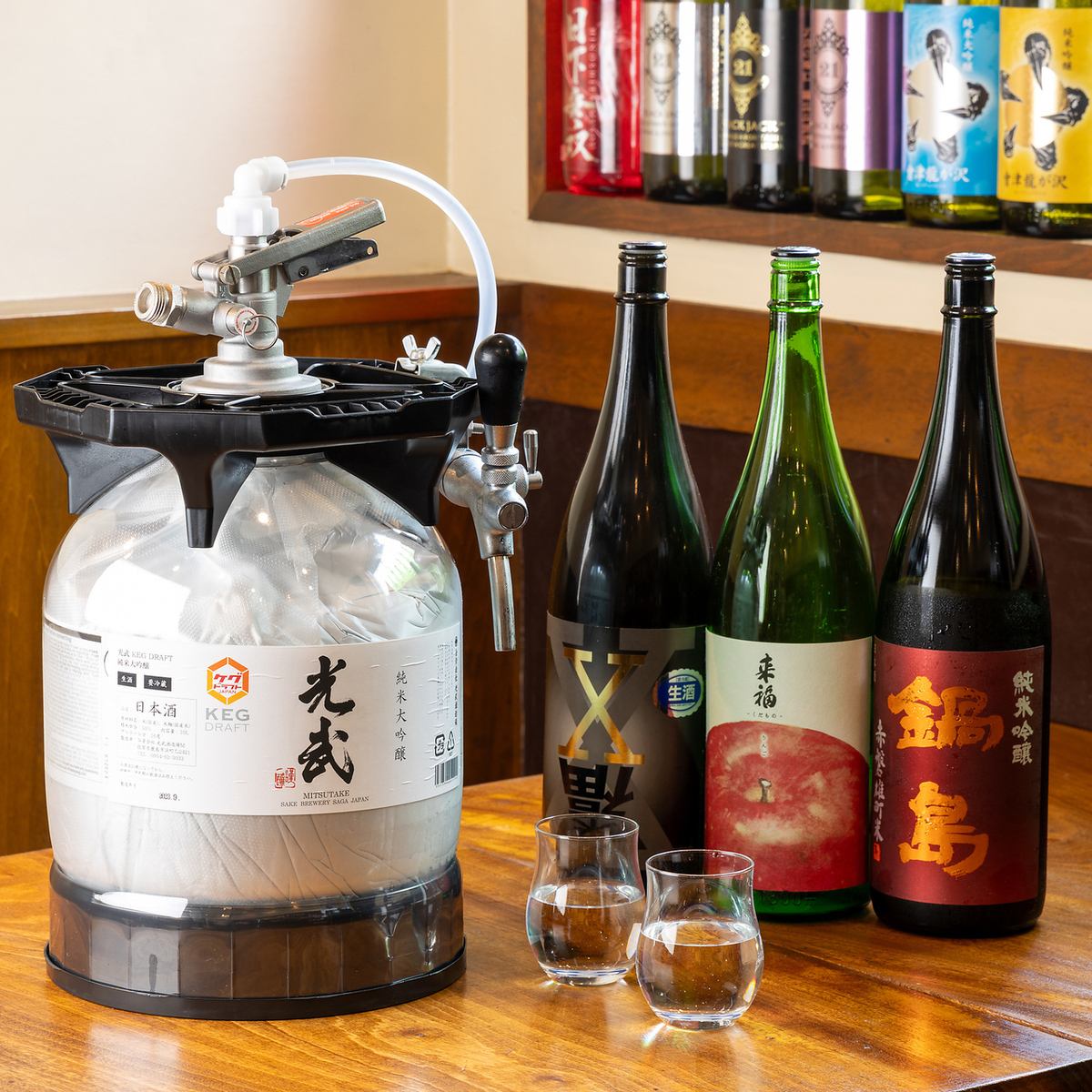 We have a carefully selected selection of sake including dashi stock and other items!