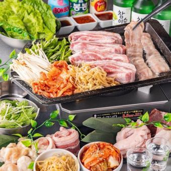 【ランチ限定】大人気の選べるメインと赤酢肉寿司や韓国料理の食べ放題プラン