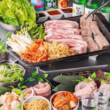 【ランチ限定】大人気の選べるメインと赤酢肉寿司や韓国料理の食べ放題プラン