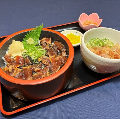 Ise-Shima Charcoal-grilled bonito sushi and Ise-style udon