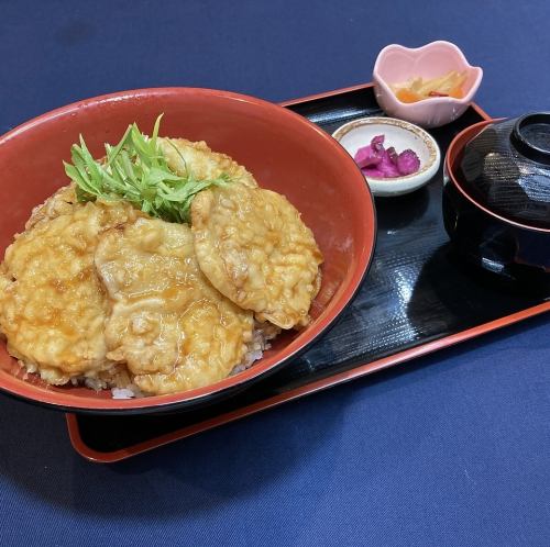 Awaji Island Tender Pork Fillet Tempura Bowl with Miso Soup