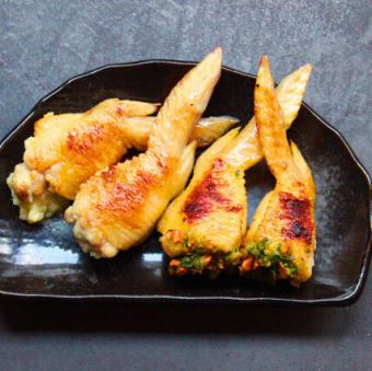 Chicken wing dumplings filled with plenty of vegetable filling