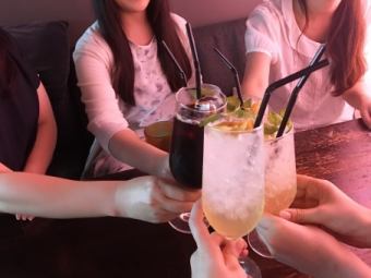 ☆一个很好的女孩派对☆3小时所有你可以喝酒+超过+食品5件@ \ 3,000 - (含税)3人〜