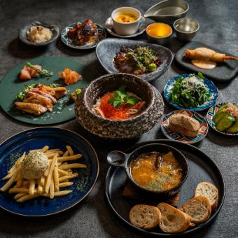 【当日21時までOK】土鍋ご飯堪能コース★土鍋メインの全9品5000円◇2時間飲み放題付き！