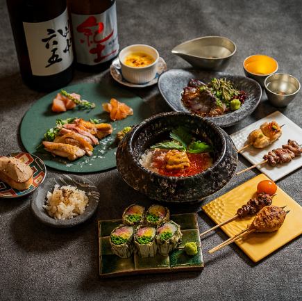 《3月》黒さつま鶏焼鳥と名物土鍋堪能♪【煌宴~KOUEN~】2.5時間飲み放題付き◆全16品8000円