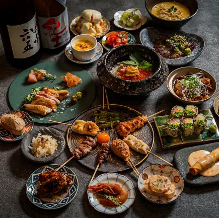 最高級の素材でおもてなし♪【極~ROMAN~】2.5時間飲み放題付き◆全18品10000円